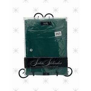 NOS Bardwil Linens Satin Splendor Soil Release Tablecloth 70” Round Green